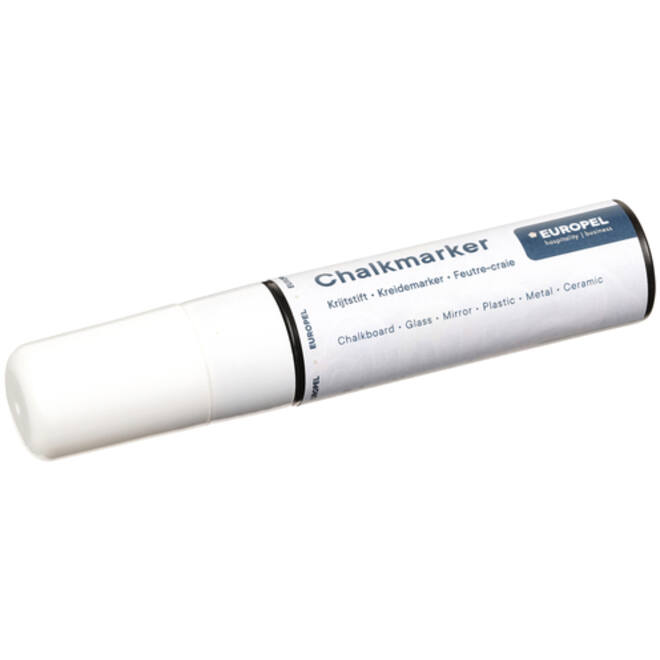 Krijtstift Europel 15mm wit blister 1 stuk