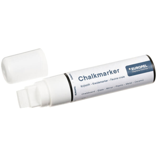 Krijtstift Europel 15mm wit blister 1 stuk