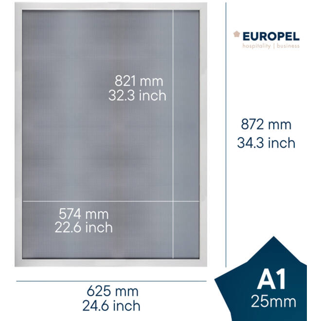 Kliklijst Europel A1 25mm mat wit