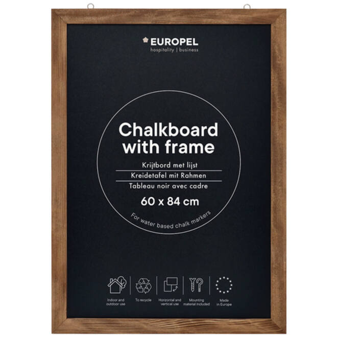 Krijtbord Europel met lijst 60x84cm natural