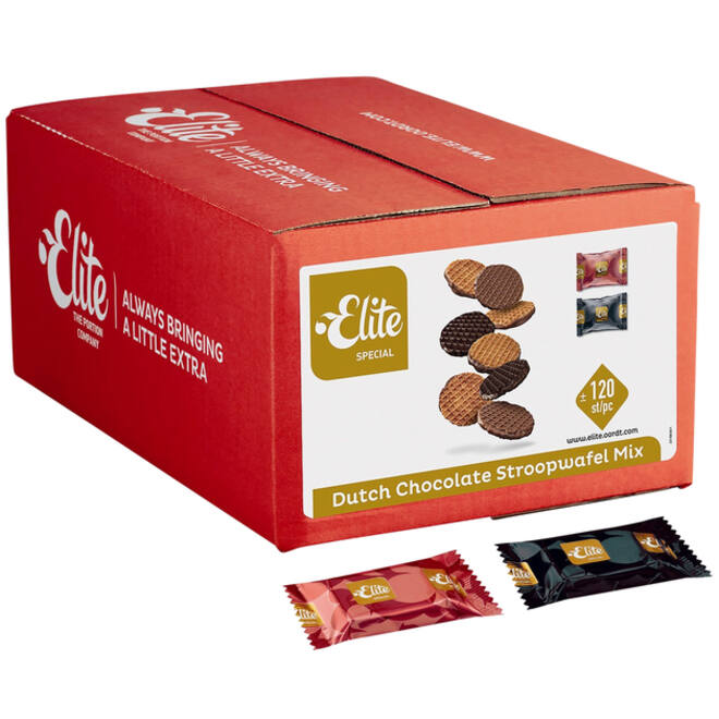 Koekjes Elite Special Dutch chocolate stroopwafelmix 120 stuks