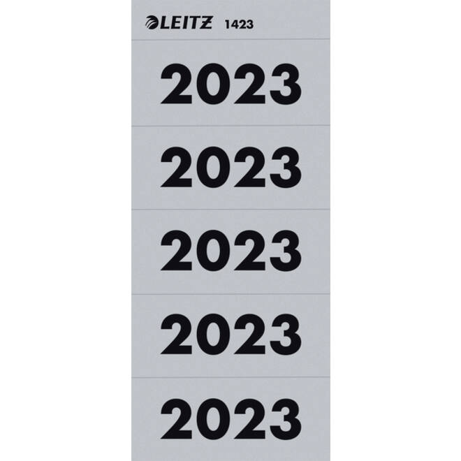 Rugetiket Leitz 2023 80mm grijs