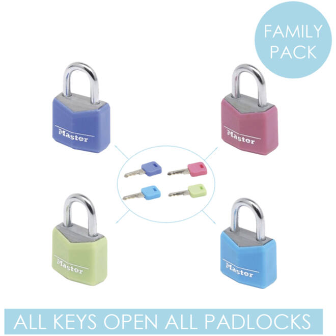 Hangslot MasterLock 4 assorti alu 20mm