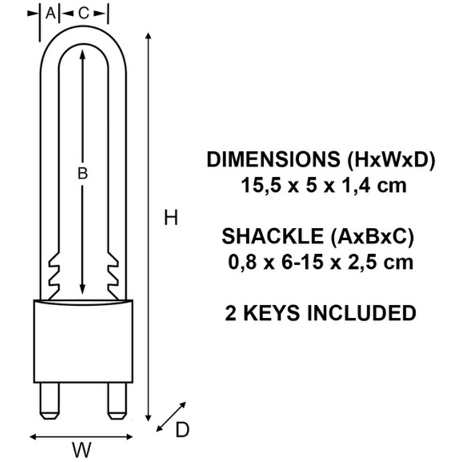 Hangslot MasterLock verstelbaar messing 50mm