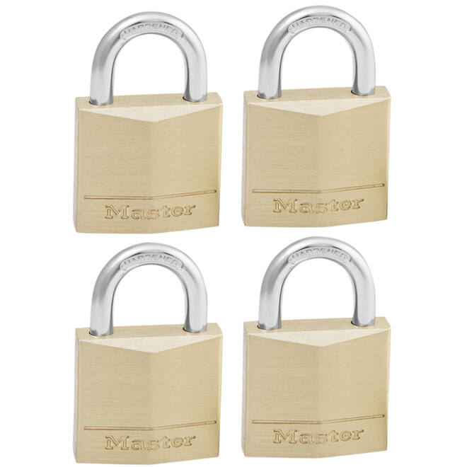 Hangslot MasterLock 4 gelijksluitend messing 30mm