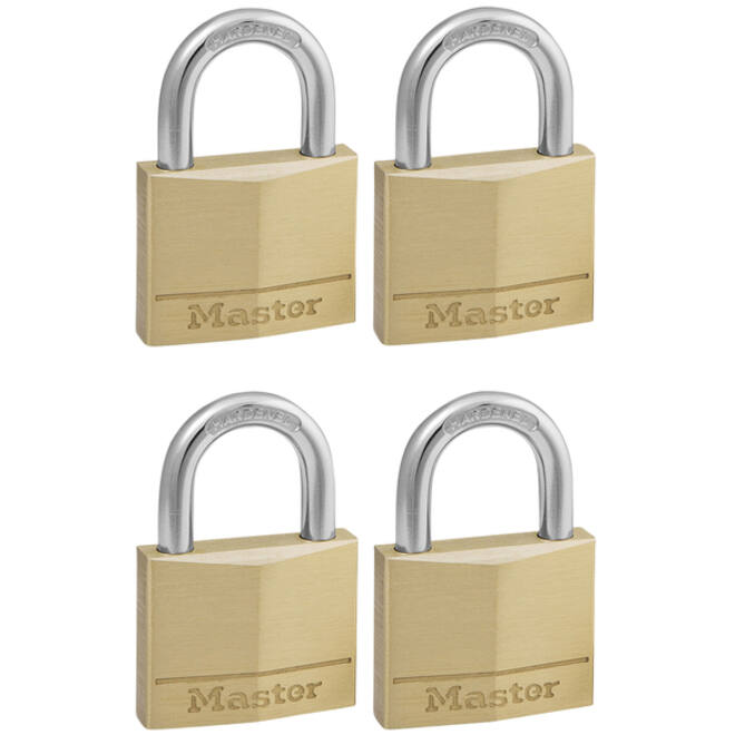 Hangslot MasterLock 4 gelijksluitend messing 50mm
