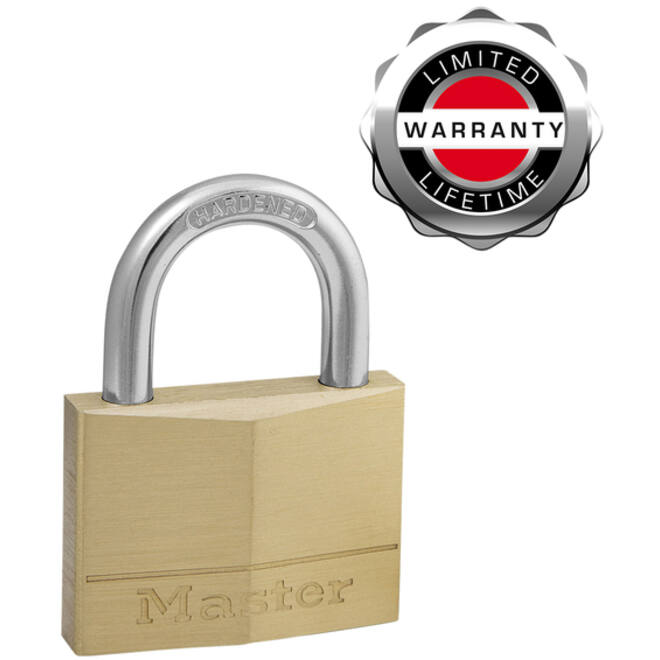 Hangslot MasterLock 4 gelijksluitend messing 50mm