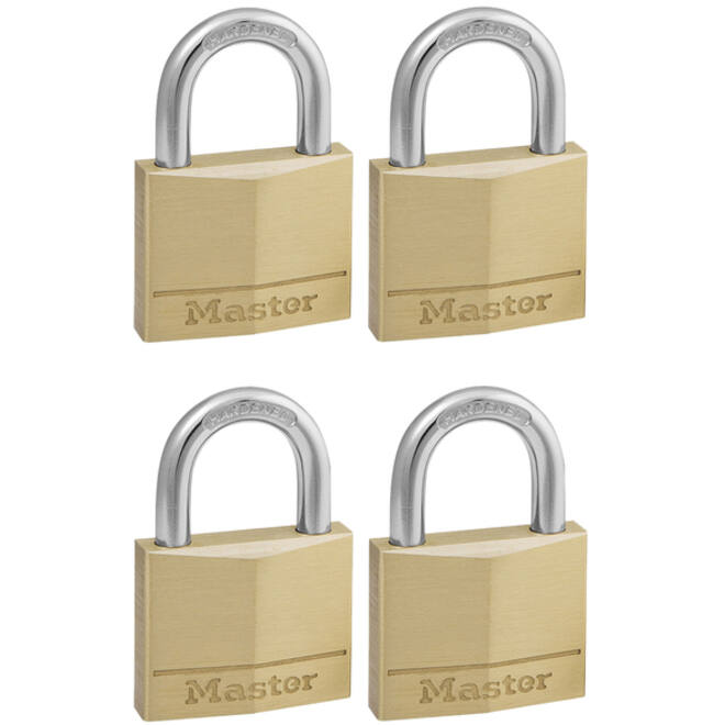 Hangslot MasterLock 4 gelijksluitend messing 40mm