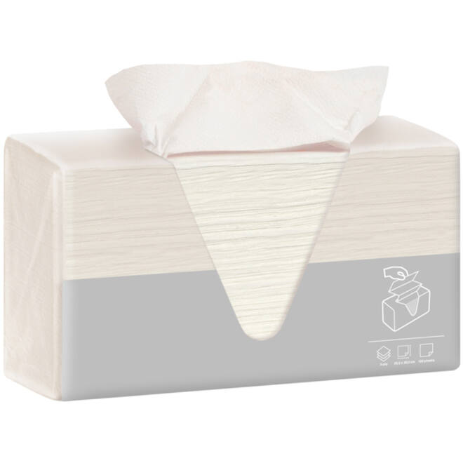 Handdoek Katrin Plus easy pick z-vouw 3laags 20.3x25.5cm 120vel wit