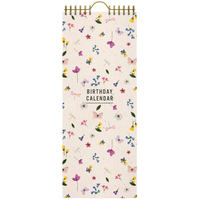 Verjaardagskalender Lannoo Flowers 130x325