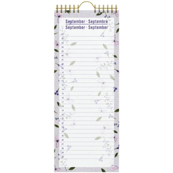 Verjaardagskalender Lannoo Flowers 130x325