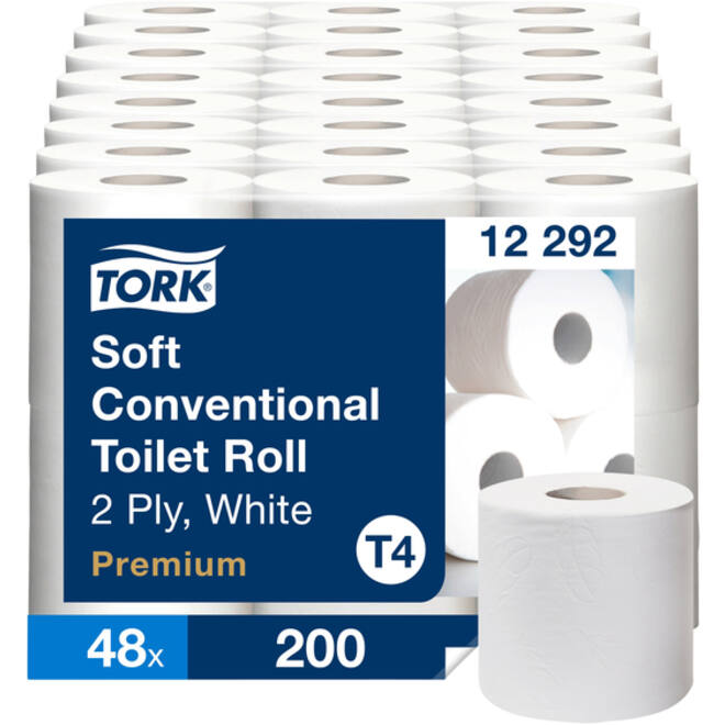 Toiletpapier Tork T4 premium 2-laags 200 vel wit 12292