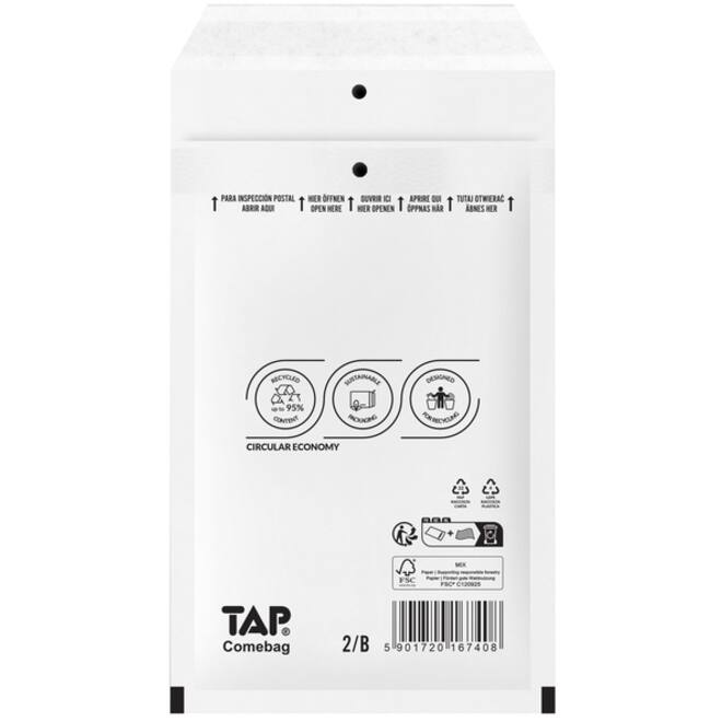 Envelop TAP Comebag luchtkussen nr12 140x220mm 200 stuks