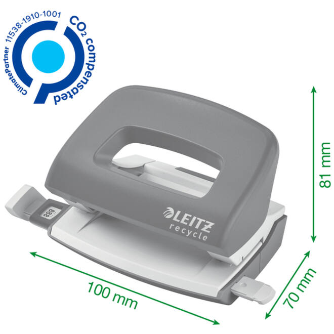 Perforator Leitz Nexxt Recycle mini 10 vel blauw