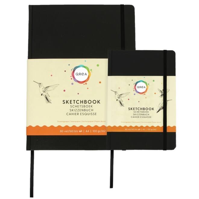 Tekenboek Qrea A5 80 vel 100gr