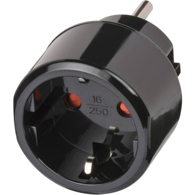 Reisstekker Brennenstuhl adapter USA met aarding zwart