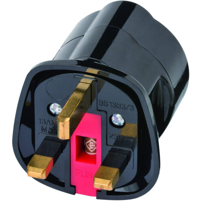 Reisstekker Brennenstuhl adapter GB/UK met aarding zwart