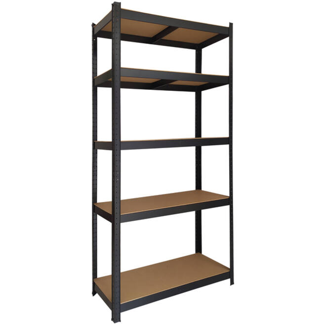 Stellingkast BRASQ 5 borden 90x40x180cm SU175 max 875 KG zwart