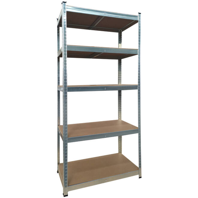 Stellingkast BRASQ 5 borden 90x40x180cm SU175 max 875 KG zilver