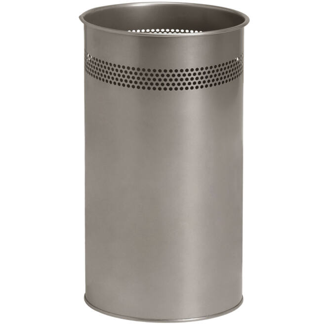 Papierbak BRASQ 21 liter rvs zilver