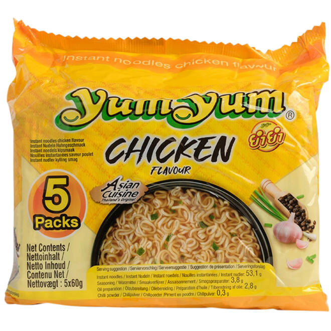Noodles Yum Yum kip bami 5-pack 5x60gr