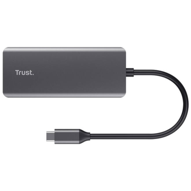 Adapter Trust DALYX 6-in-1 USB-C multipoort grijs