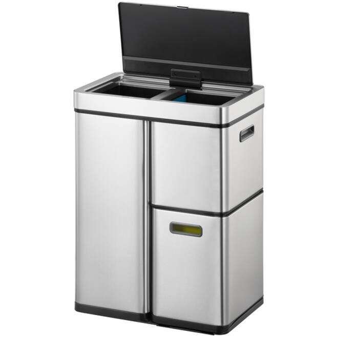 Afvalbak EKO Mirage Plus sensor 30liter en 2x15liter RVS