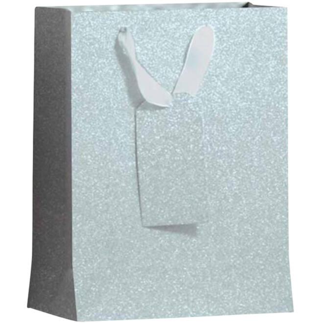 Cadeautas IG Group Zilver glitter 175x98x229mm