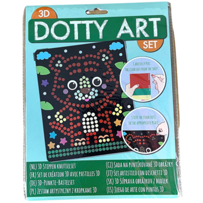 Knutselset 3D dotty art assorti