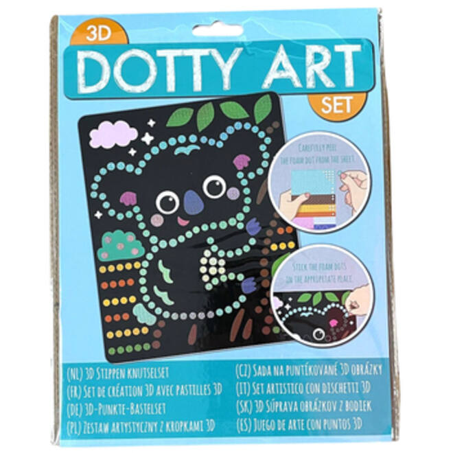 Knutselset 3D dotty art assorti