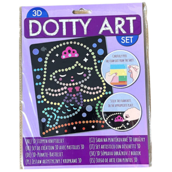 Knutselset 3D dotty art assorti