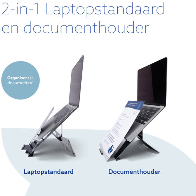 Laptopstandaard R-Go Riser Documenthouder
