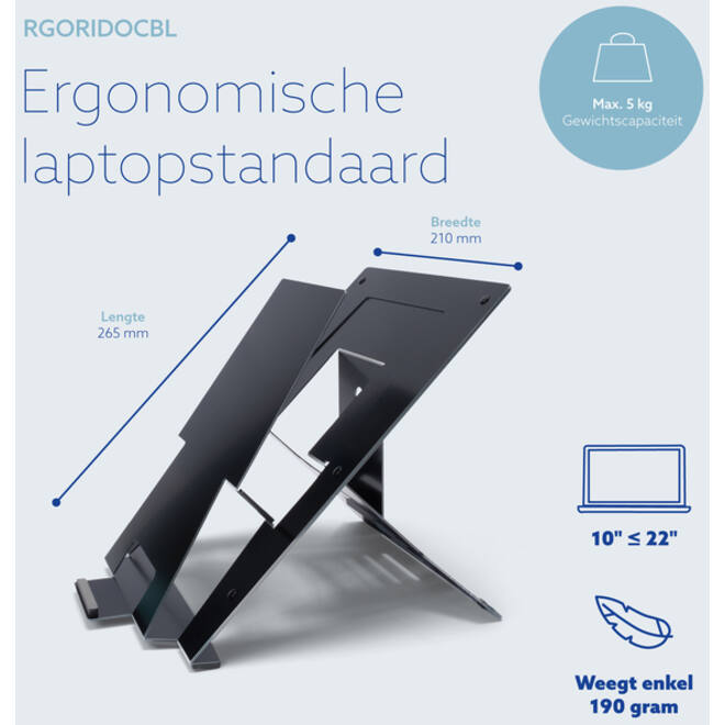 Laptopstandaard R-Go Riser Documenthouder