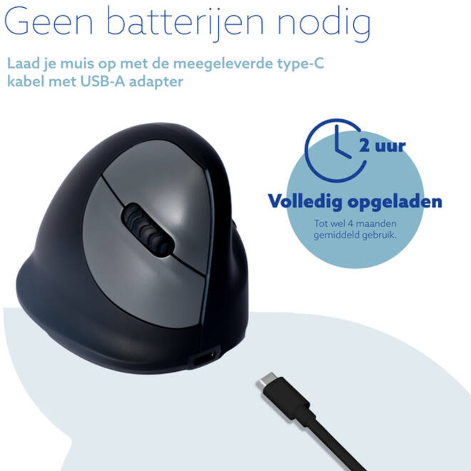 Muis R-Go Ergonomisch HE Break Wireless Rechts S