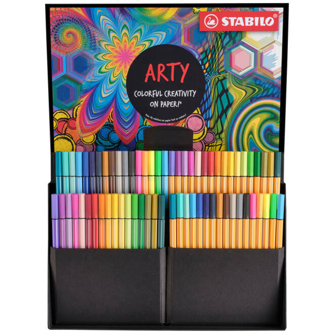 Fineliner STABILO point 88 & Pen 68 Arty creative ass luxe box 68st