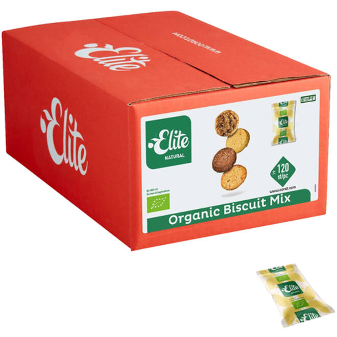Koekjes Elite Natural biologische biscuitmix 120 stuks