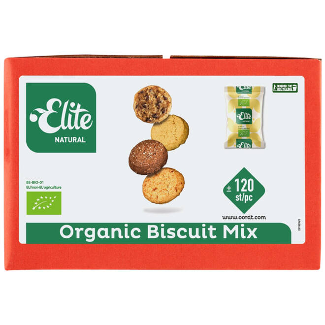 Koekjes Elite Natural biologische biscuitmix 120 stuks