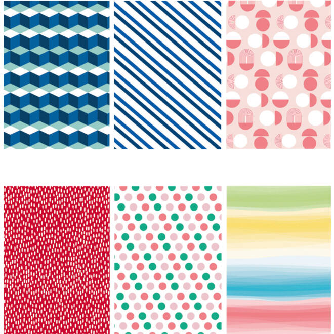 Inpakpapier IG Group Geo 200x70cm assorti