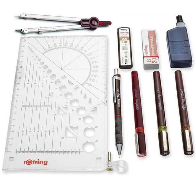 Tekenset rOtring Isograph Master 10-delig