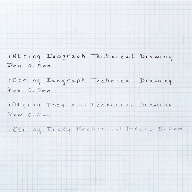 Tekenset rOtring Isograph college 0.2mm, 0.3mm en 0.5mm set à 3 stuks