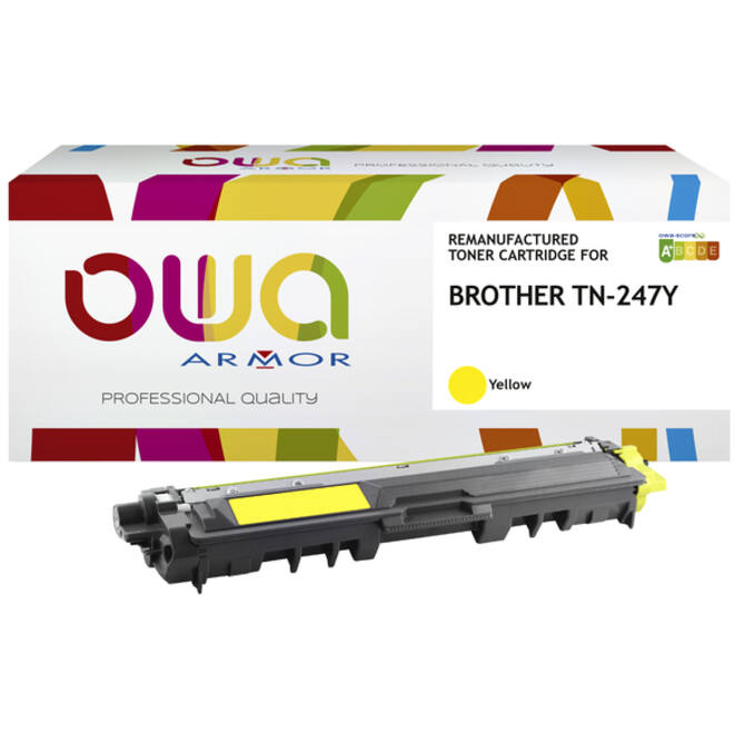 Toner OWA alternatief tbv Brother TN-247Y geel