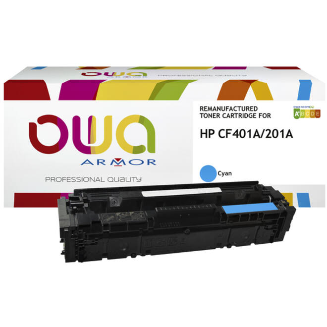 Tonercartridge OWA alternatief tbv HP CF401A blauw