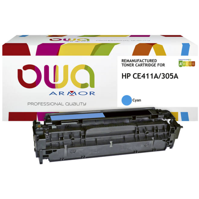 Tonercartridge OWA alternatief tbv HP CE411A blauw