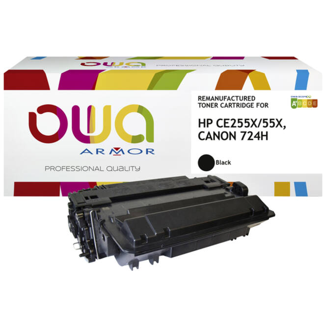 Tonercartridge OWA alternatief tbv HP CE255X zwart