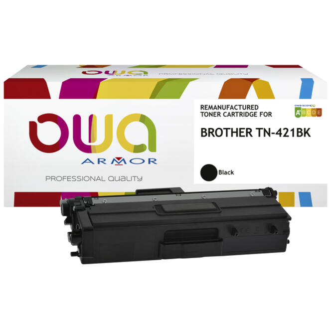 Toner OWA alternatief tbv Brother TN-421BK zwart