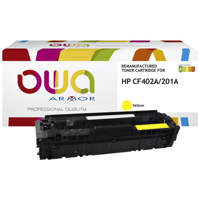 Tonercartridge OWA alternatief tbv HP CF402A geel