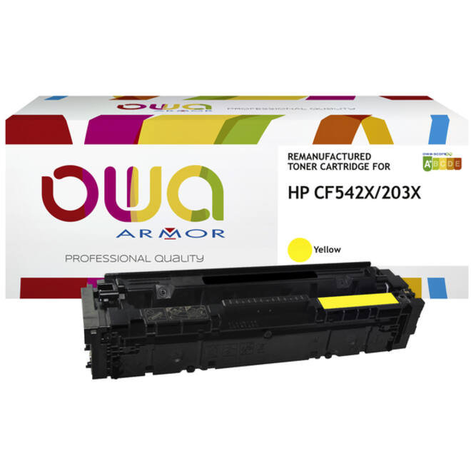 Tonercartridge OWA alternatief tbv HP CF542X geel