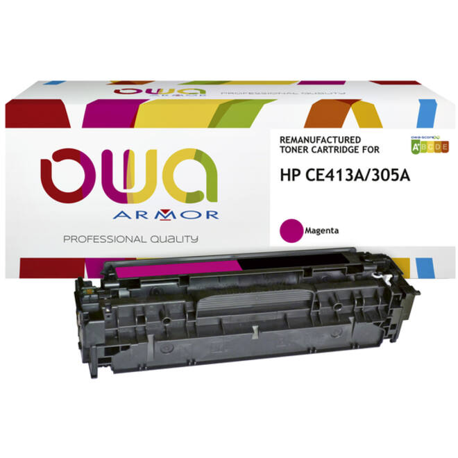 Tonercartridge OWA alternatief tbv HP CE413A rood