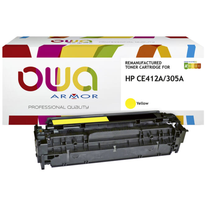 Tonercartridge OWA alternatief tbv HP CE412A geel