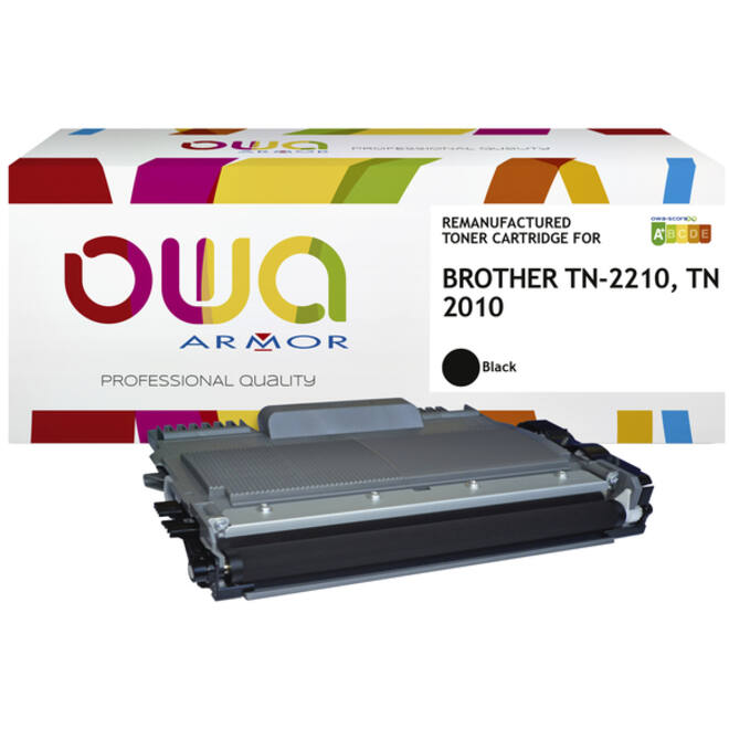 Toner OWA alternatief tbv Brother TN-2210BK zwart